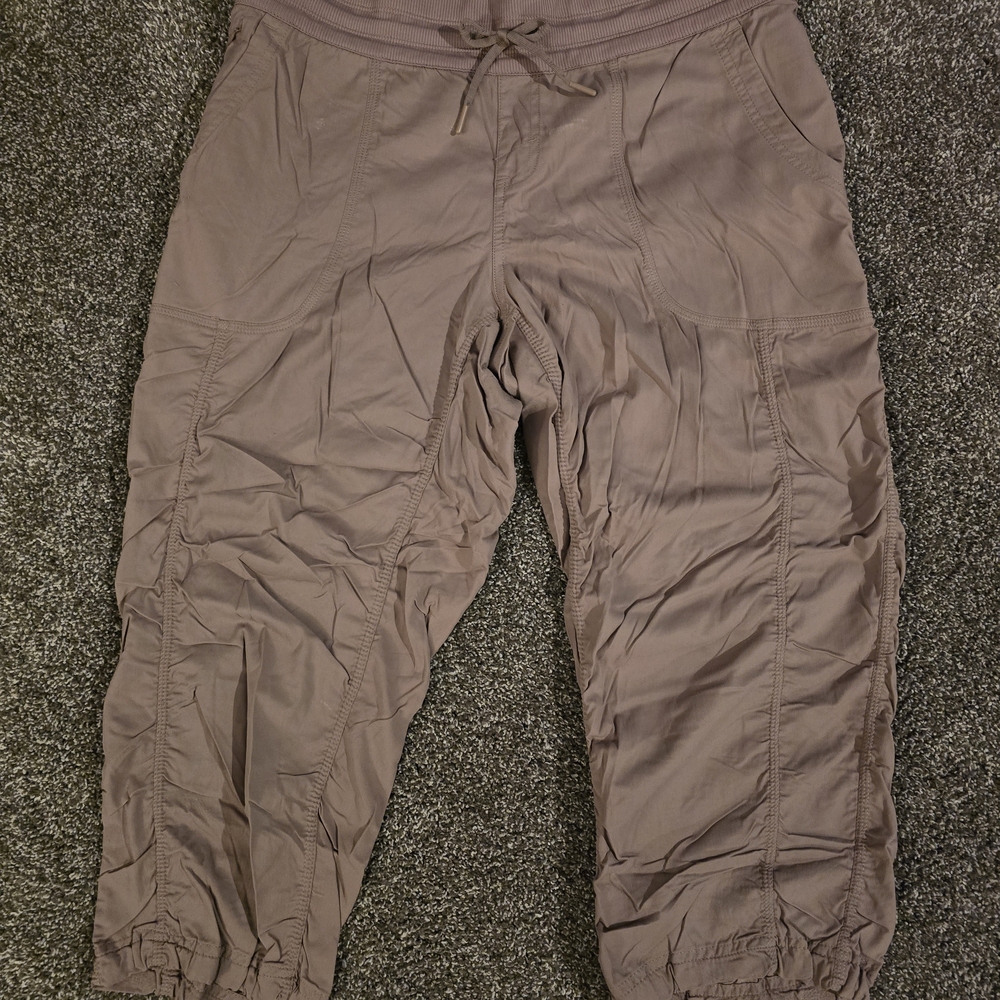 Women's North Face Pink Ruched Crop Pants